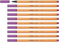 Fineliner stabilo point 88/60 f vergrijsd violet | 10 stuks - thumbnail