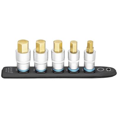 HAZET SmartRail · Flexibele kunststof opsteekstrip 986G-SR/5 · 1/2 inch (12,5 mm) vierkant hol · Binnen-zeskant-profiel · 5-delig · 12 · 14 · 17 · 19