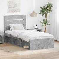 Bedframe Concerte Grijs 100 x 200 cm Massief grenenhout - thumbnail