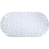 MSV Douche|bad anti-slip mat badkamer - pvc - wit - 39 x 99 cm - thumbnail