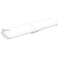 Tafelblad 200x50x(2-6)cm behandeld eikenhout donkerbruin - thumbnail