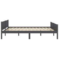 Bedframe massief grenenhout grijs 140x200 cm - thumbnail
