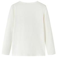 Kindershirt met lange mouwen pailletten hart 92 ecru - thumbnail