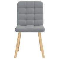 Eetkamerstoelen 4 st stof lichtgrijs - thumbnail