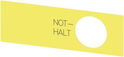 Siemens 3SU1900-0BE31-0AT0 3SU19000BE310AT0 Opschriftbord (b x h) 112 mm x 38 mm NOT-HALT Geel, Zwart 10 stuk(s)