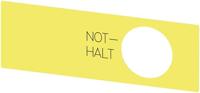 Siemens 3SU1900-0BE31-0AT0 3SU19000BE310AT0 Opschriftbord (b x h) 112 mm x 38 mm NOT-HALT Geel, Zwart 10 stuk(s) - thumbnail