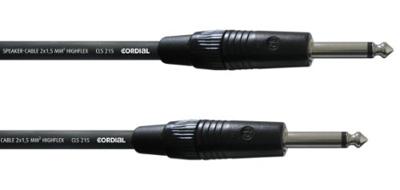 Cordial CPL1,5 PP Jackplug Luidspreker Kabel [1x Jackplug male 6,3 mm - 1x Jackplug male 6,3 mm] 1.50 m Zwart Flexibel