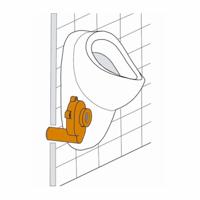 Urinoir-Sifon Afvoer Horizontaal Aqua Splash - thumbnail