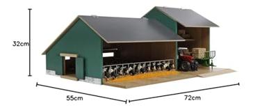 Kids Globe Stal met landbouwloods 1:32