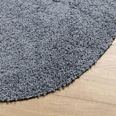 VidaXL Vloerkleed pamplona shaggy hoogpolig modern ø 240 cm blauw - thumbnail