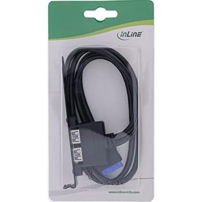 InLine 33390C USB A Zwart kabeladapter/verloopstukje