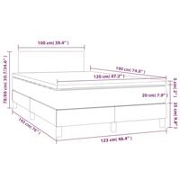 Boxspring met matras fluweel roze 120x190 cm - thumbnail