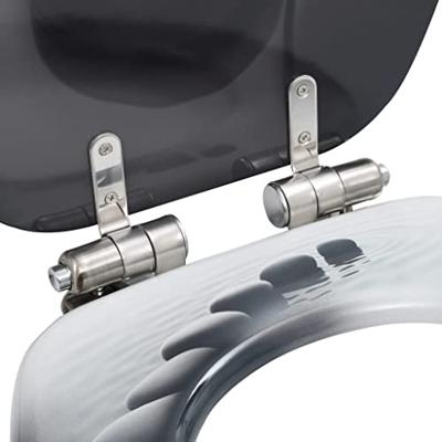 VidaXL Toiletbril met soft-close deksel stenen mdf