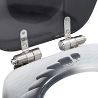 VidaXL Toiletbril met soft-close deksel stenen mdf - thumbnail