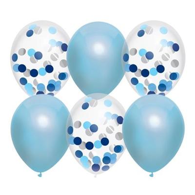 Ballonnen mix Sky Blue 30cm 6st