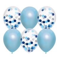 Ballonnen mix Sky Blue 30cm 6st - thumbnail