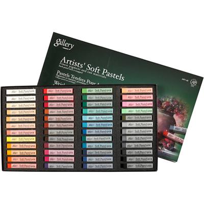 Mungyo Gallery soft pastel set, l: 6,5 cm, dikte 10 mm, diverse kleuren, 48 stuk/ 1 doos