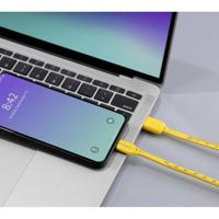 Renkforce USB-kabel USB 2.0 USB-C stekker, USB-A stekker 1.00 m Geel Met meetlint-opdruk (metrisch) RF-6721076 - thumbnail