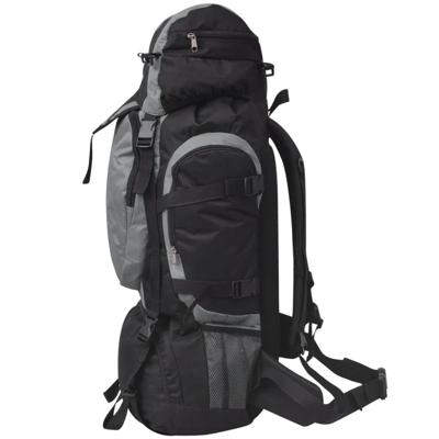 VidaXL Rugzak hiking xxl 75 l zwart en grijs VidaXL Rugzak hiking xxl 75 l zwart en grijs