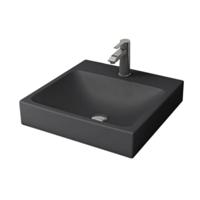 Wastafel BWS Bocchi Scala Arch 48,5x48cm Mat Antraciet Met Kraangat - thumbnail