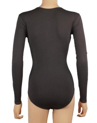 J&C body lange mouw katoen - bodystocking dames - diepe ronde hals - Witte body - zwarte body - XL - XL - XL