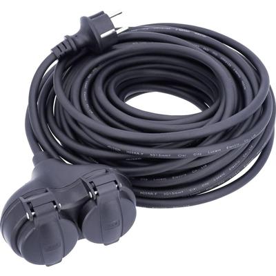 AS Schwabe 60663 Stroom Verlengkabel 16 A Zwart 15 m