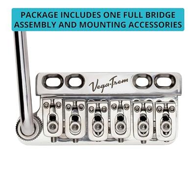 VegaTrem VT1 UltraTrem Standard Stainless Steel Left-Handed brug voor elektrische gitaar VegaTrem VT1 UltraTrem Standard Stainless Steel Left-Handed brug voor elektrische gitaar