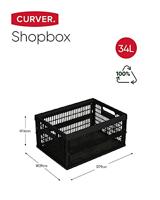 Curver Vouwkrat 34L Zwart - thumbnail