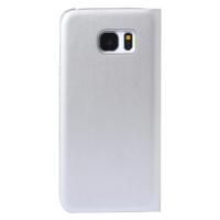 Voor Samsung Galaxy S7 Edge / G935 horizontaal flip lederen hoesje met opbergruimte voor pinpassen wit/grijs - thumbnail