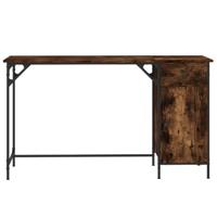 Bureau 131x48x75 cm bewerkt hout gerookt eikenkleurig - thumbnail