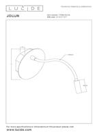 Lucide JOLIJN - Oplaadbare Bedlamp / Wandlamp - Accu/Batterij - Ø 11 cm - LED - 1x2W 3000K - Magnetisch - Mat Goud / Messing - thumbnail