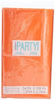 Unique Party 5097 - Oranje Plastic Tafelkleed, 9ft x 4ft - thumbnail