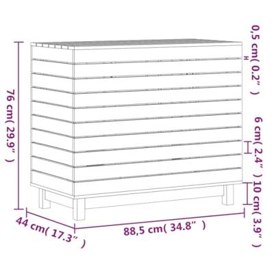 VidaXL Wasmand 88,5x44x76 cm massief grenenhout
