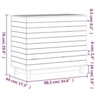 Wasmand 88,5x44x76 cm massief grenenhout - thumbnail