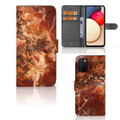 Samsung Galaxy A03s | Bookcase | Marmer Bruin Samsung Galaxy A03s | Bookcase | Marmer Bruin