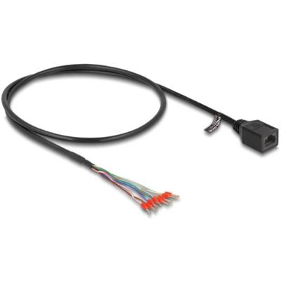 Delock 88005 RJ45 Netwerkkabel, patchkabel CAT 5e 0.50 m Zwart 1 stuk(s)