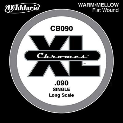 D&apos;Addario CB090 XL Single Bass Chromes Flat Wound 090 Long Scale single snaar bassgitaar
