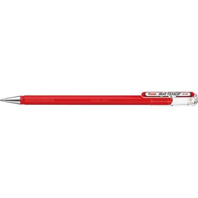 Gelschrijver pentel k110 mattehop m rood | 12 stuks