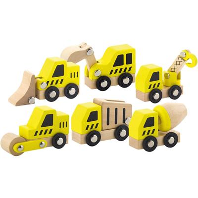 VIGA mini-auto&apos;s, gravers en bouwvoertuigen, afm 7-9 cm, 6 onderdelen/ 1 set