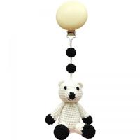 natureZOO kinderwagenhanger ijsbeer 20 cm wit - thumbnail