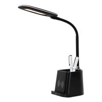 Lucide PENNY - Bureaulamp - LED Dimb. - 1x4,7W 3000K - Met draadloze oplader - Zwart - thumbnail