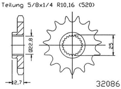 ESJOT Sprocket 520 13z standard
