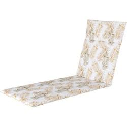 Madison ligbedkussen varens 190 x 60 x 7 cm katoen wit/geel Madison ligbedkussen varens 190 x 60 x 7 cm katoen wit/geel