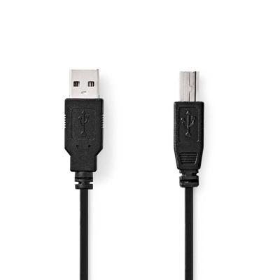 USB 2.0-Kabel | A Male - B Male | 1,0 m | Zwart