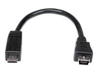 StarTech.com 15 cm micro-USB naar mini USB-adapterkabel – stekker/bus - thumbnail