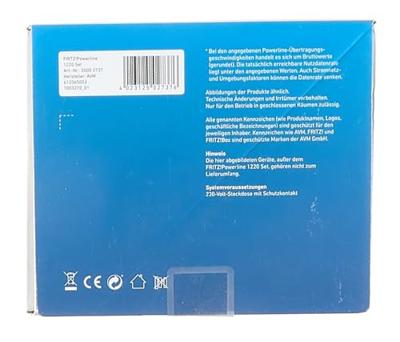 AVM FRITZ!Powerline 1220 Set Powerline starterkit 20002737 1200 MBit/s