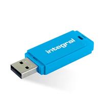 Integral Neon USB 2.0 stick, 32 GB, blauw - thumbnail