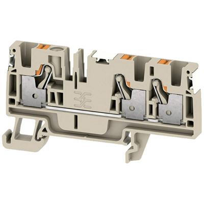 Weidmüller 2674810000 Doorgangsserieklem Push-In-klem, Steekaansluiting Donkerbeige 50 stuk(s)