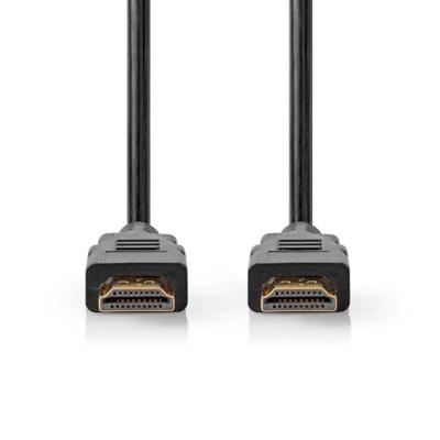 NEDIS High Speed ​​HDMI ™ kabel met Ethernet | HDMI™ stekker | HDMI™ stekker | 4K @60Hz | 18 Gbps | 0.50 m | rond | PVC | zwart | plastic zak