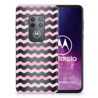 Motorola One Zoom TPU bumper Waves Roze - thumbnail
